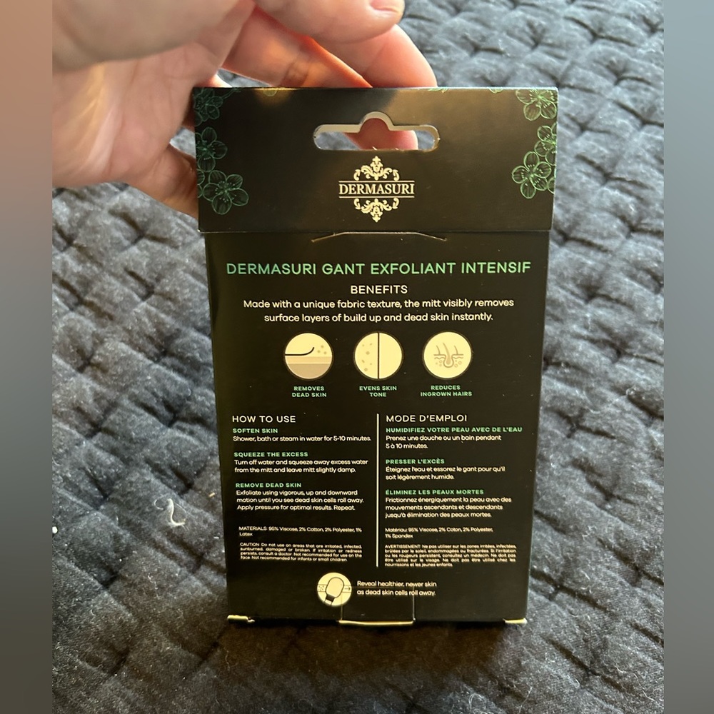NWT Dermasuri Exfoliating mitt - Picture 2 of 2